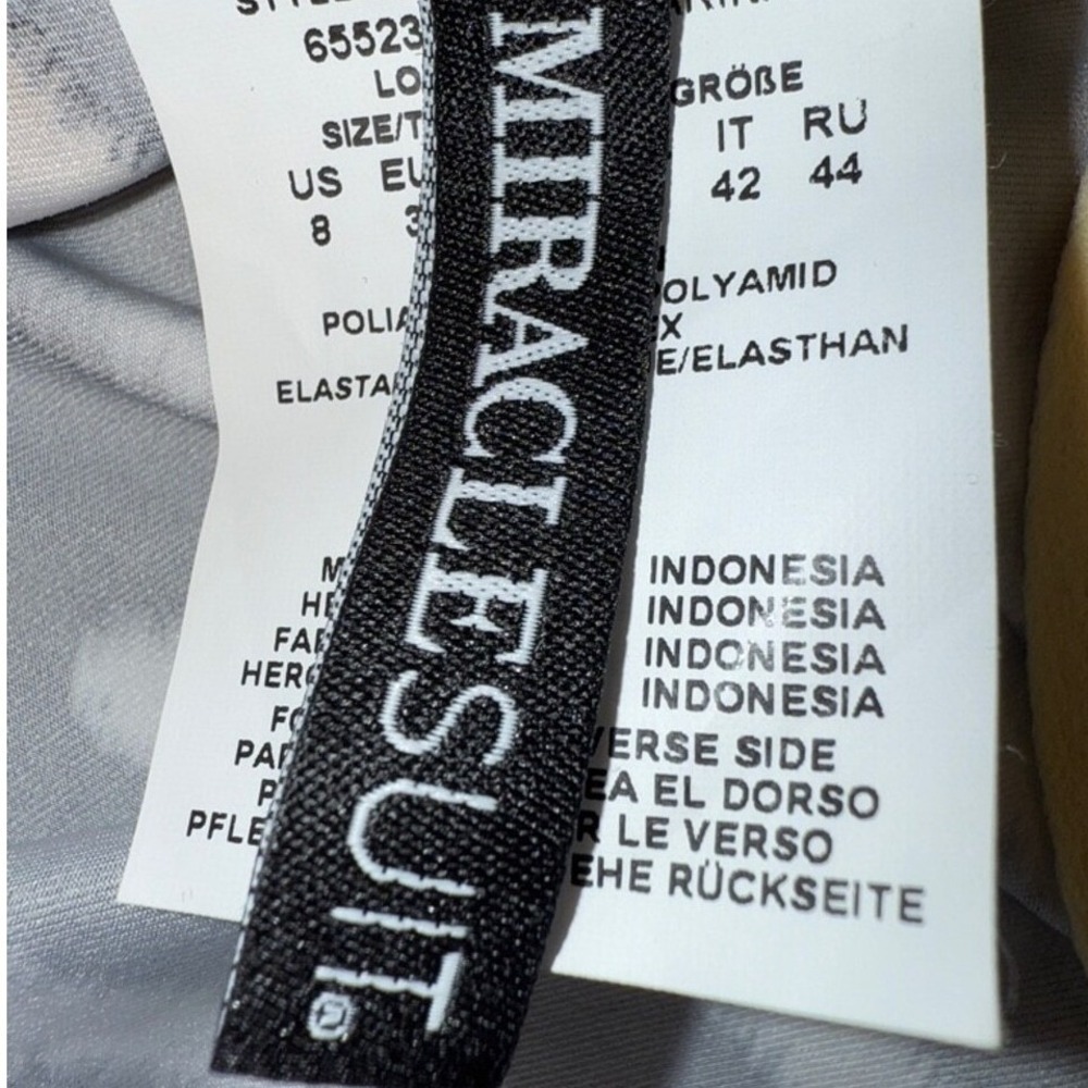 Miraclesuit Tankini Size 8 Black & White Zebra Print NWT - Picture 5 of 6